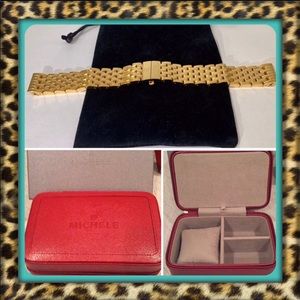 🔥🔥SUPER SALE🔥🔥PRICE FIRM✅👑18k Gold Plated Michele Watch “Band” & large case